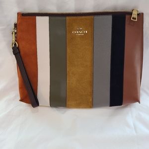 Coach suede clutch